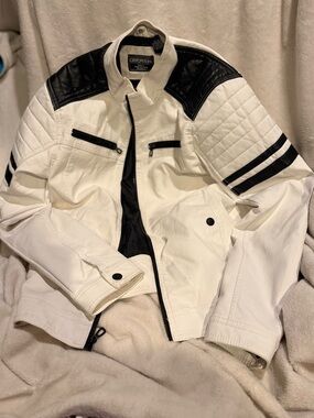 Distortion Faux Leather jacket